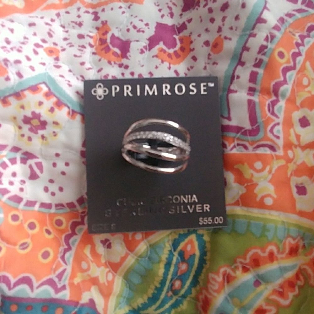 Size 8 Ring Sterling Silver Cubic Zirconia